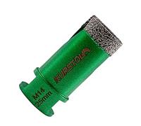 KURSTOL Punte Diamantate per Gres Porcellanato 25mm - Sega a Corona Brasata al Vuoto con Filetto M14 e Dente Fulmine - per Porcellana Piastrelle Ceramica Marmo Granito