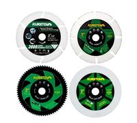 KURSTOL Set di Disco Diamantato - 4 pezzi 75mm x 10mm Dischi Taglio per Metallo Legno Vetro Acciaio