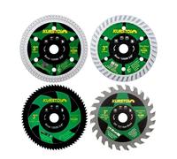 KURSTOL Set di Disco Diamantato - 4 pezzi 75mm x 10mm Dischi Taglio per Piastrella Metallo Legno Calcestruzzo