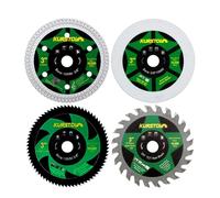 KURSTOL Set di Disco Diamantato - 4 pezzi 75mm x 10mm Dischi Taglio per Piastrella Metallo Legno Vetro
