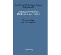 Kurt A. Elisab Raaflaub Müll Anfänge politischen Denkens in (Copertina rigida)
