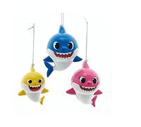 Kurt Adler Baby Shark Blow Mold Ornament, Set of 3