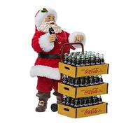 Kurt Adler Coca-Cola Babbo Natale con carrello per la consegna, 26 cm, set da 2