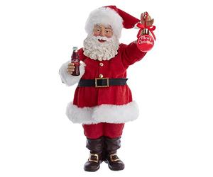 Kurt Adler Coca-Cola® - Decorazione a forma di Babbo Natale, 24 cm