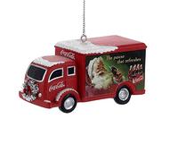 Kurt Adler Coca-Cola Truck with Silver Wreath Christmas Ornament by