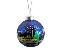 Kurt Adler - Decorazione natalizia a forma di palla di vetro, motivo: New York, 80 mm