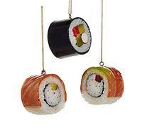 Kurt Adler Decorazioni per sushi in plastica, set da 3