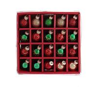 Kurt Adler GG0926 - Mini sfera ornamentale da appendere, 25 mm, set di 20 in una scatola, diametro 2,5 cm, vetro e ferro