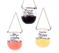 Kurt Adler - Set di 3 calici da vino in vetro, 6,1 cm, senza stelo