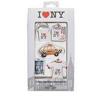 Kurt Adler - Set di 5 decorazioni in miniatura con scritta "I Love NY da 3,2 a 3,5 cm, confezione da 5