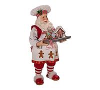 Kurt Adler - Statuetta di Babbo Natale, 28 cm, motivo: pan di zenzero, multicolore