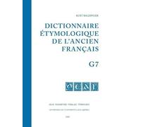 Kurt Baldinger Dictionnaire étymologique de l'ancien français (DEAF) (Tascabile)