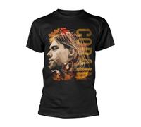 KURT COBAIN - COLOURED SIDE VIEW BLACK T-Shirt Small