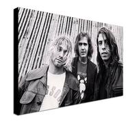 KURT COBAIN NIRVANA - Quadro Stampa su Tela con Telaio in Legno