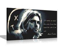 Kurt Cobain Qoute Rather be Hated poster stampa su tela 76,2 x 40,6 cm