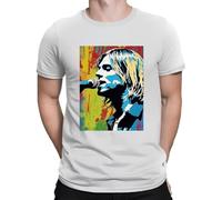 Kurt Cobain Rock Music Black T-Shirt WhiteM