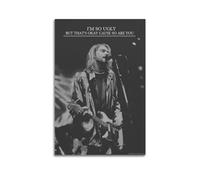 Kurt Cobain - Stampa artistica su tela con personaggi famosi di film e televisioni del rock e della televisione, decorazione artistica su tela, decorazione artistica per soggiorno, decorazione per la