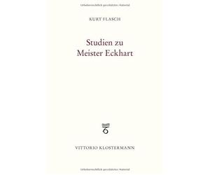 Kurt Flasch Studien Zu Meister Eckhart (Copertina rigida)