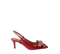 Kurt Geiger decollete slingback in vernice con fiocco bordeaux 38