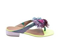 Kurt Geiger - Pom Pom T-bar Flat Sandal - - Shoes - Donna - Multicolore - 37 EU
