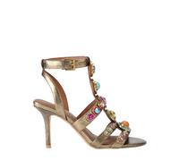 Kurt Geiger sandali alti in pelle Octavia Gladiatore con applicazioni gioiello bronzo