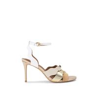 Kurt Geiger sandali alti Sun Wave con fascette beige oro