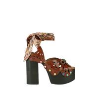 Kurt Geiger sandali Butterfly Platform con dettagli gioiello marrone