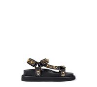 Kurt Geiger sandali donna in pelle Orson con borchie e strass nero