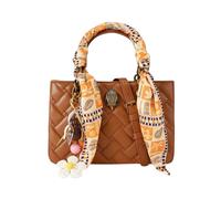 Kurt Geiger - Square Kensington Tote Bag - -Bags -Donna -Marrone -ONE SIZE