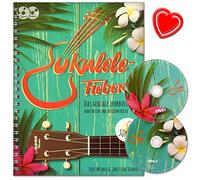 Kurt Meimer: ukulele febbre - geniale manuale senza note e conoscenze - Scuola per ukulele con CD, DVD e clip colorata a forma di cuore