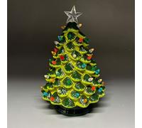 Kurt S. Adler a Batteria LED Illuminato Ceramica Albero di Natale JEL2152