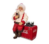 Kurt S. Adler Kurt Adler Coca-Cola Santa seduta sul tavolo refrigerante, 26 cm, multicolore