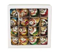 Kurt S. Adler Kurt Adler - Set di 16 sfere in vetro massiccio e riflettente, 30 mm, 16 pezzi