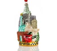 Kurt S. Adler New York Cityscape Ornamento in vetro, multicolore, 15,5 cm