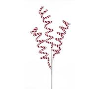 Kurt S. Adler - Plettro a righe rosse e bianche, 60 cm