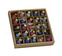 Kurt S. Adler - Sfera di vetro glitterata, 25 pezzi, multicolore