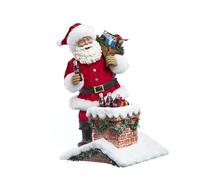 Kurt S. Adler - Tovaglietta con Babbo Natale in camino, 26 cm