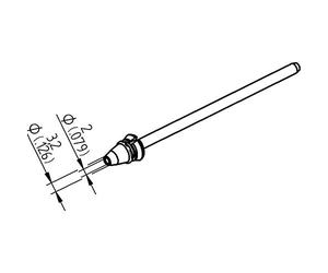 Kurtz ERSA 0742ED2032H dissaldante per x-tool Vario diametro 3.2 mm Hochv ore Innt interno 2.0 mm - Confezione di 1 0742ED1548H