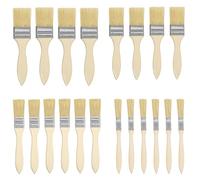 Kurtzy 20pz Set Pennelli Pittura Professionali- Set Pennelli per Dipingere in Legno da 5,08, 3,81, 2,54 e 1,27cm - Pennelli per Acrilico, Vernici, Colle e Fai da Te per Casa - Pennello Pittura Muro
