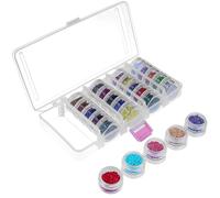 Kurtzy 25 Pezzi Piccole Scatola Porta Oggetti in Plastica Trasparente con Contenitori Organizer Rimovibili - Perline per Pittura a Diamante, Gioielli, Nail Art, Orecchini, Glitter e Ricamo