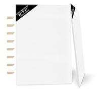Kurtzy 2pz Tela per Dipingere Bianca - 70 x 100 cm - Set Tele per Dipingere Pre-Stirate con Cunei - Tela Bianca per Dipingere Adatta per Pittura Acrilica, ad Olio, Schizzi e Disegni - Tela Pittorica