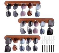 Kurtzy 3 Pezzi Espositore Legno Porta Occhiali Multiplo - Supporto Occhiali da