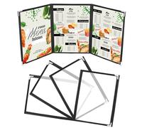 Kurtzy 5pz Porta Brochure Menu A5 - Porta Menu Ristorante 3 Sezioni Double Face