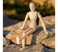 Kurtzy Manichino in legno da 30,5 cm, con supporto, con giunti flessibili, modello in legno, articolato, unisex, per schizzi e pittura, perfetto per la decorazione della casa