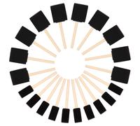 Kurtzy Pennelli Gommapiuma (Set da 20) - Due Dimensioni - Set Pennelli Pittura in Spugna con Manico in Legno - Tampone Pittura per Acrilici, Oli e Acquerelli - Pennelli Spugna Pittura Adulti