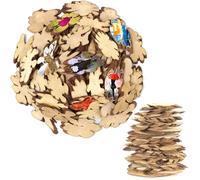 Kurtzy Pezzi di Legno Grezzo (500g) Dischetti Legno da 2,5 a 4 cm di Diametro - Fette di Legno con Corteccia Senza Fori - Tronchetti di Legno da Decorare per Fai-da-Te, Ornamenti Natalizi, Matrimoni
