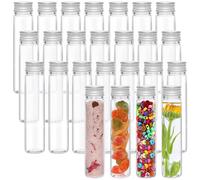 Kurtzy Provette Plastica con Tappo a Vite e Spazzola Pulizia (x25) 75 ml -