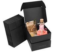 Kurtzy Scatoline Carta Kraft Nere (100pz) - Scatola Regalo con Coperchio 12 x 12