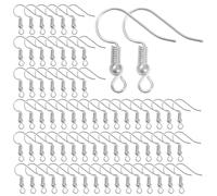 Kurtzy Set da 500/250 Paia Ganci per Orecchini Fai da Te Placcati Argento - Monachelle per Orecchini Ipoallergenici - Ganci Orecchini per Principianti e Professionisti