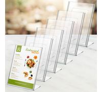 Kurtzy Set da 6 Portadepliant A6 - Espositore da Banco/Tavolo Verticale